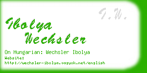 ibolya wechsler business card